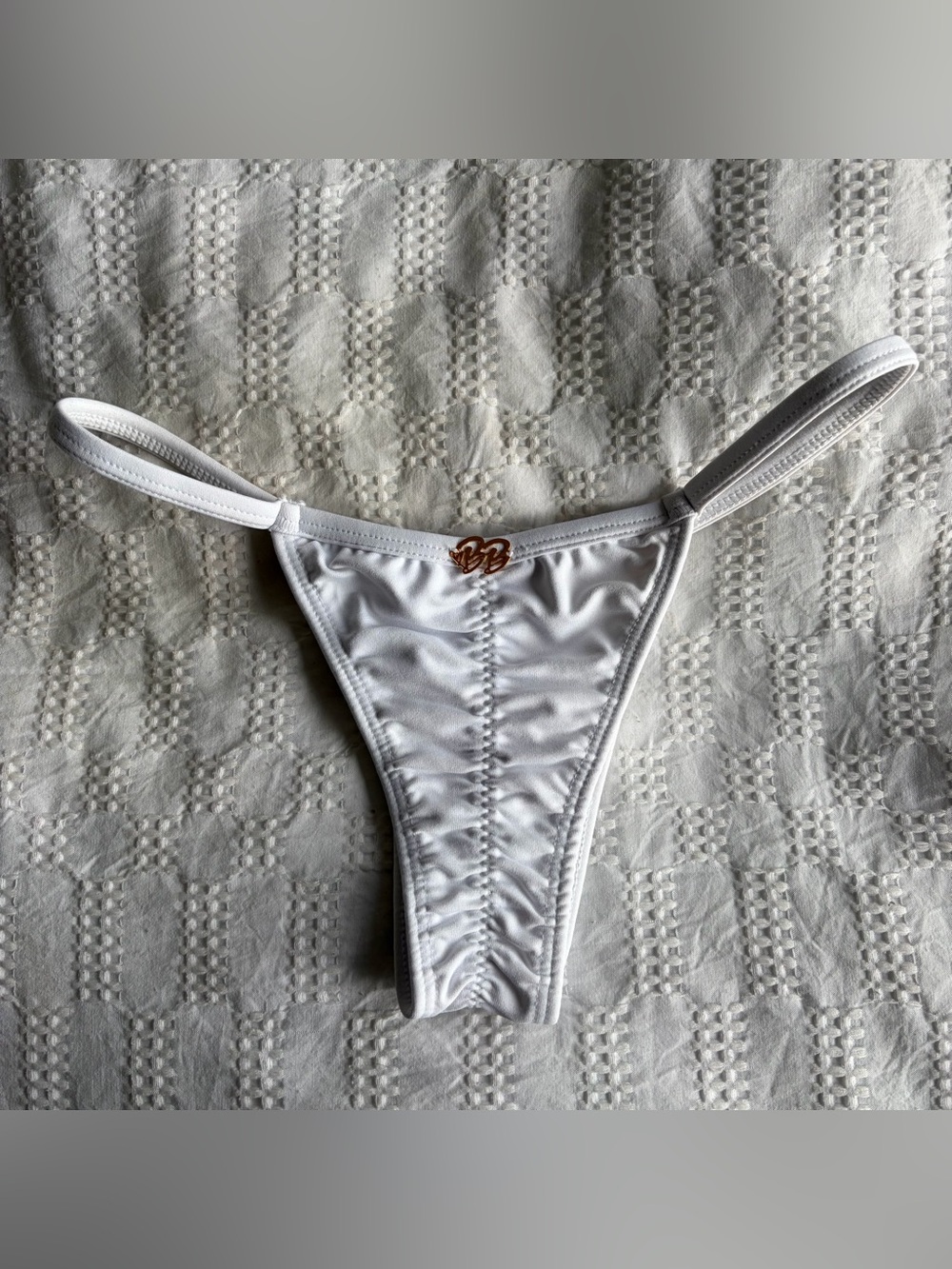 Bikini Block Angela Cheeky Bottoms - White